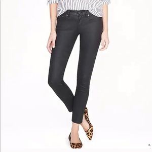 JCrew toothpick jean in coated denim leather look!